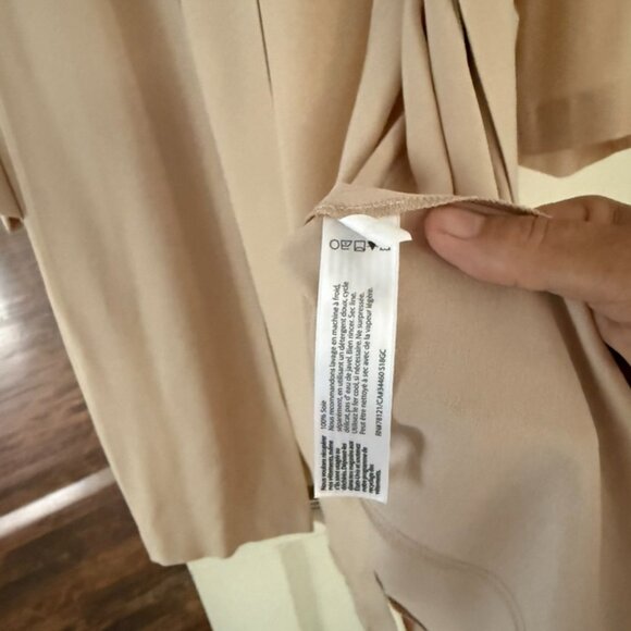 EILEEN FISHER 100% SILK UNLINED LONG JACKET- L- like BRAND NEW- wore ONE TIME ! - Picture 5 of 6